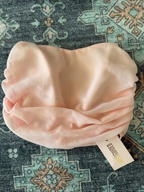 NWT Missguided Blush Pink Tube Top Crop Top Size 2
